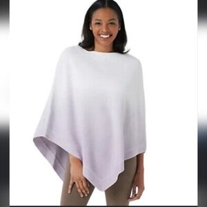 Barefoot Dreams CozyChic Ultra Lite Ocean Breeze Violet Ombre Poncho